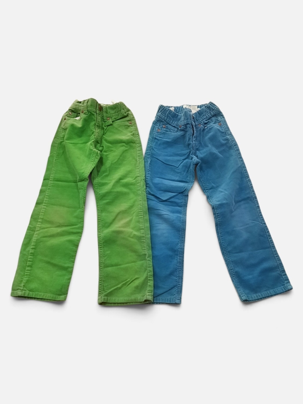 OshKosh B'gosh Girls Bootcut Green Blue Corduroy  Pants 6x